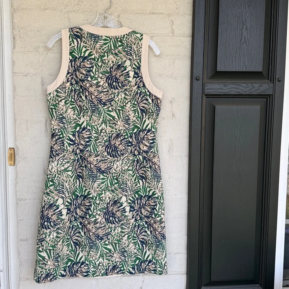 J. McLaughlin Sandra Botanical Jacquard Front Zip Sleeveless Dress Size 8 - Picture 7 of 14